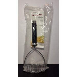 KitchenAid‎ Gourmet Stainless Steel Wire Masher, Black, Dishwasher Safe NEW 2025